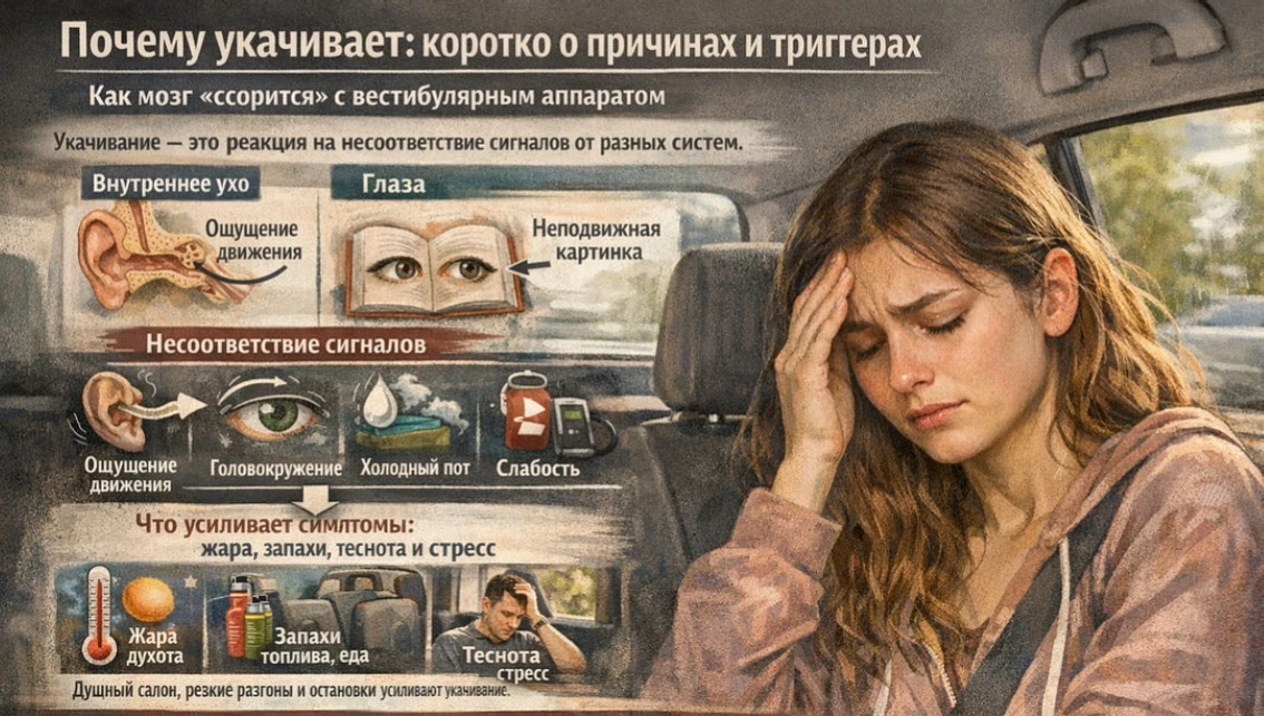 Причины укачивания