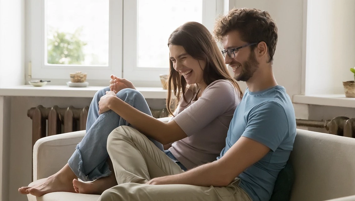 Пара в арендованной квартире