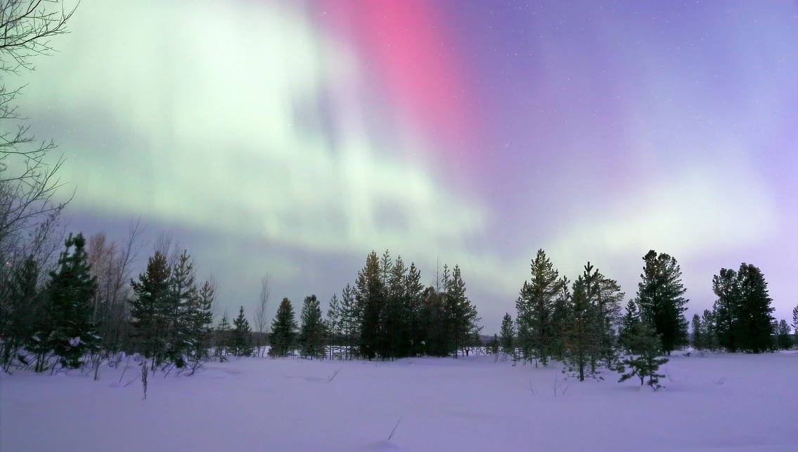 Северное сияние на Ямале