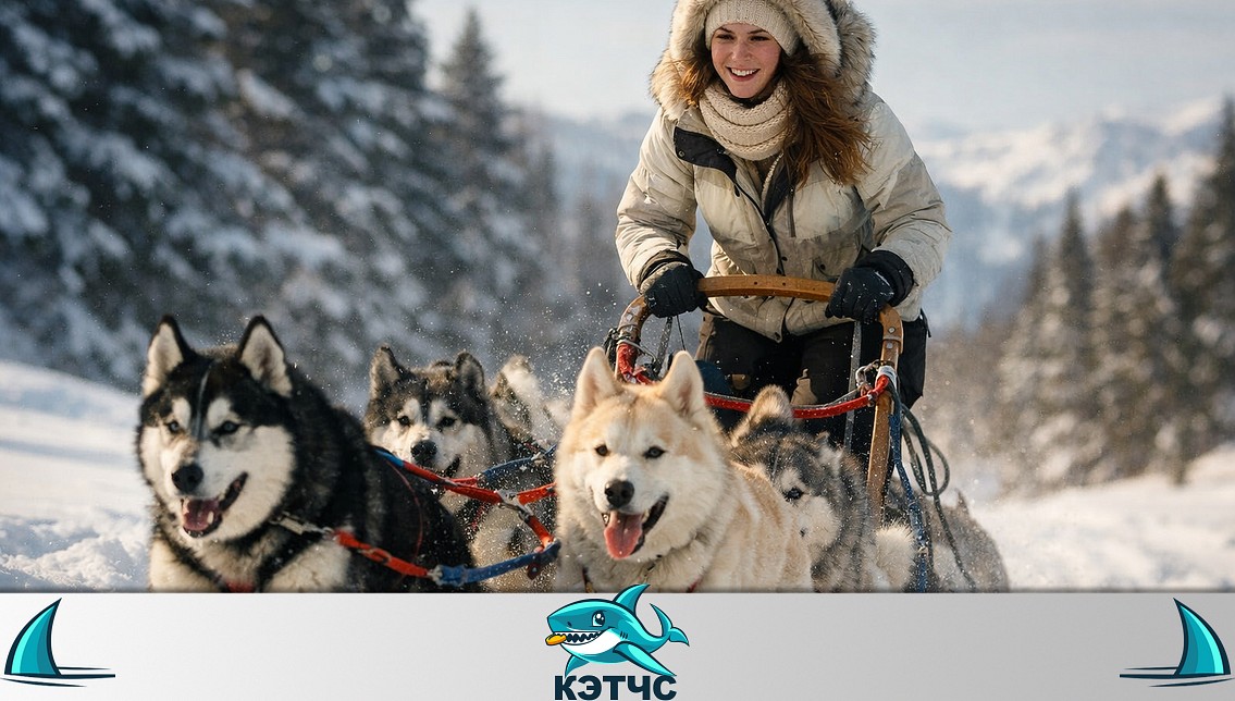 Катание на собачьих упряжках в России